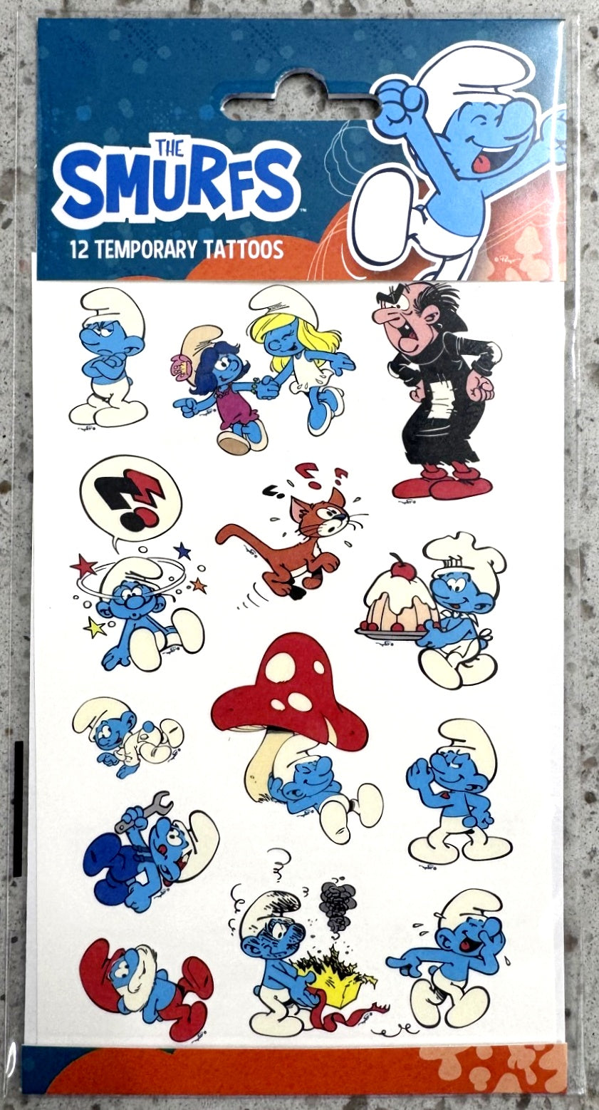 Smurfs Temporary Tattoos - Anilas UK