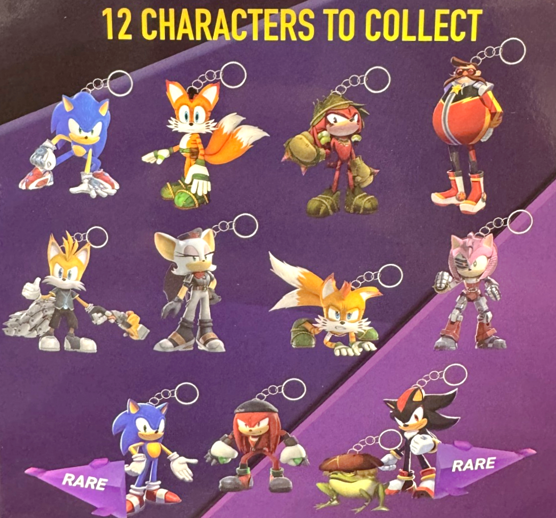 Sonic Mini Figure Keychain In Mystery Foil Bag