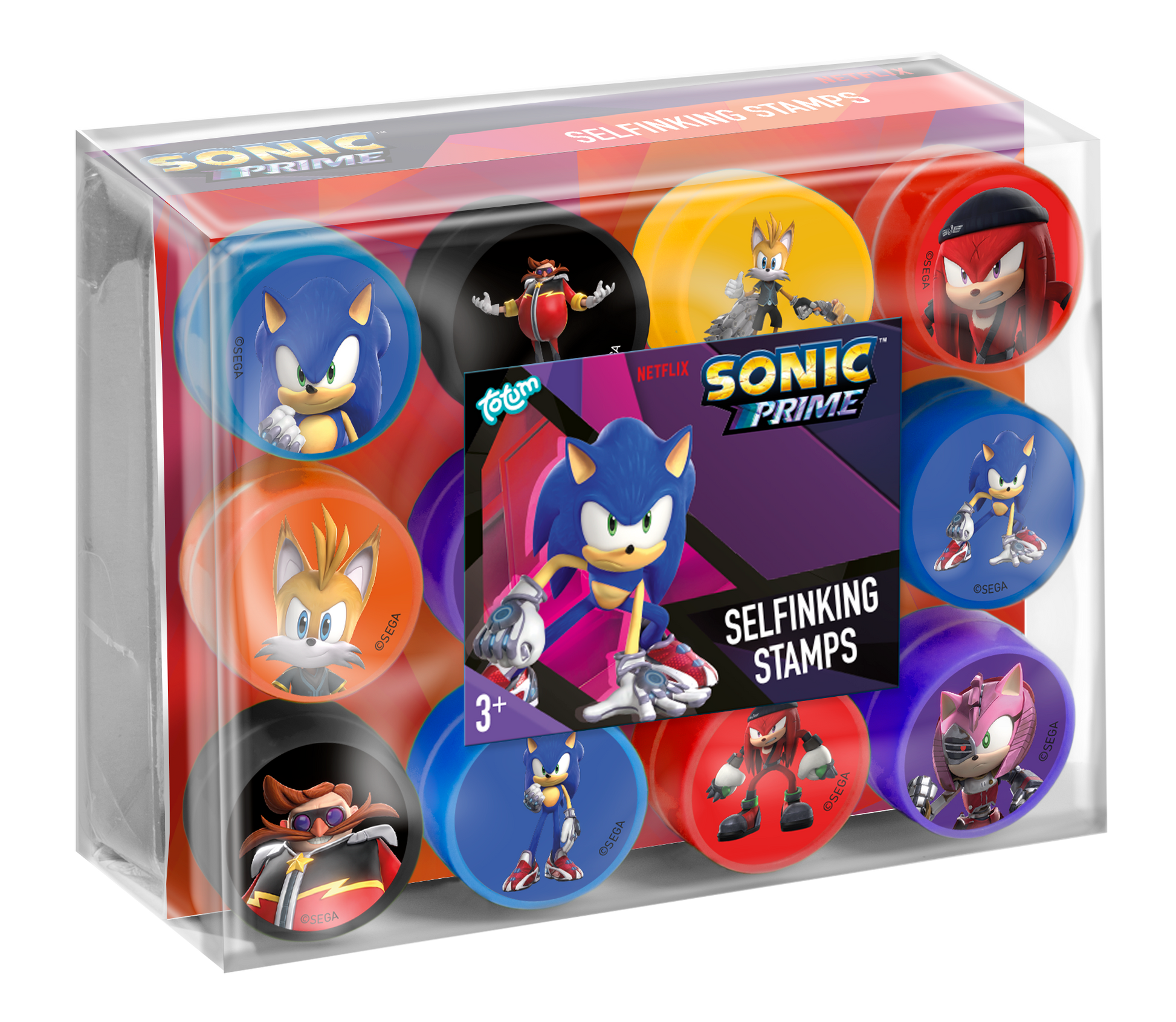 Sonic Self Inking Stamps, Set of 12 - Anilas UK