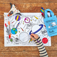 Eat Sleep Doodle's Space Explorer Placemat To Go & Colour In - Anilas UK