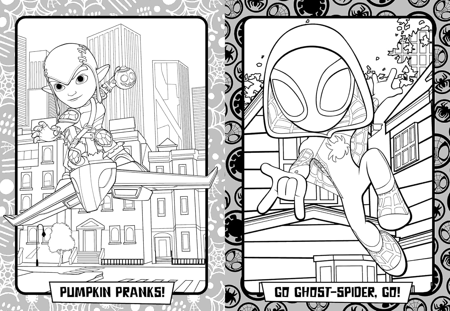 Marvel Spidey and Friends: Super Colouring Book (including 8 felt-tip pens) - Anilas UK