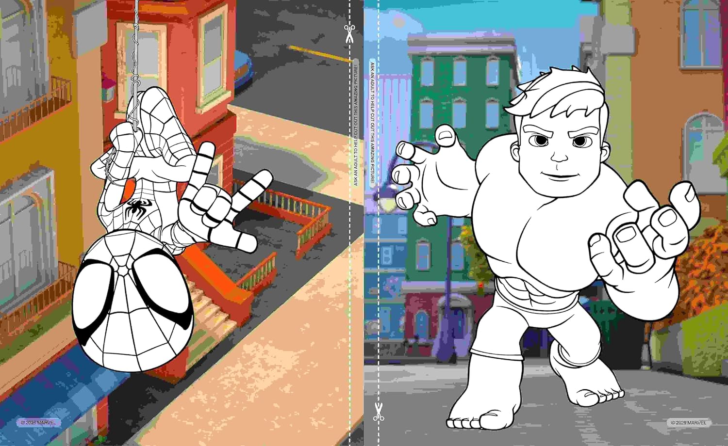 Spidey & Friends: 5 in 1 Colouring Book - Anilas UK