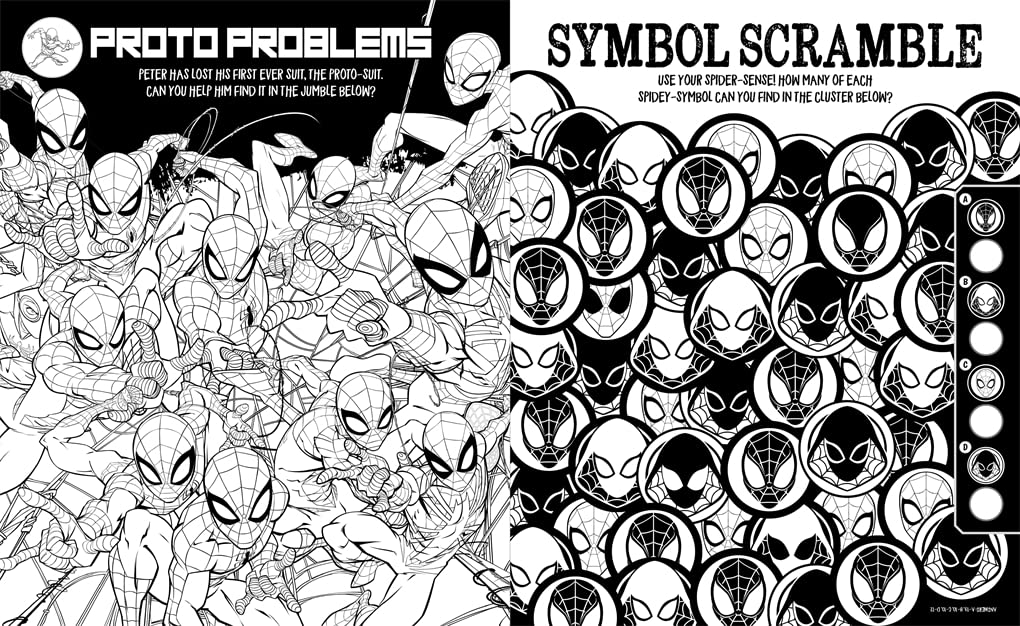 Marvel Spiderman: Search & Find Colouring Book - Anilas UK