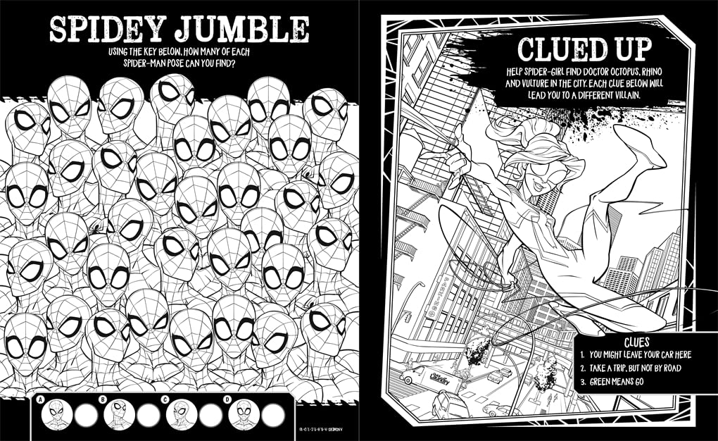 Marvel Spiderman: Search & Find Colouring Book - Anilas UK