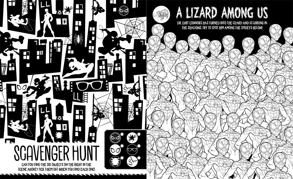 Marvel Spiderman: Search & Find Colouring Book - Anilas UK
