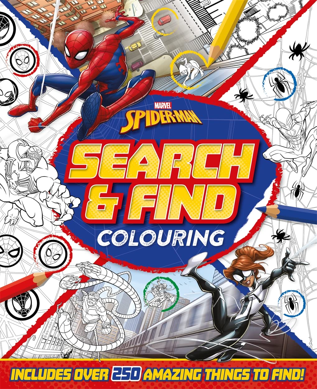 Marvel Spiderman: Search & Find Colouring Book - Anilas UK