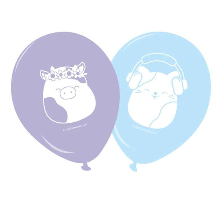 Squishmallows Printed Latex Balloons (Pack of 8) - Anilas UK