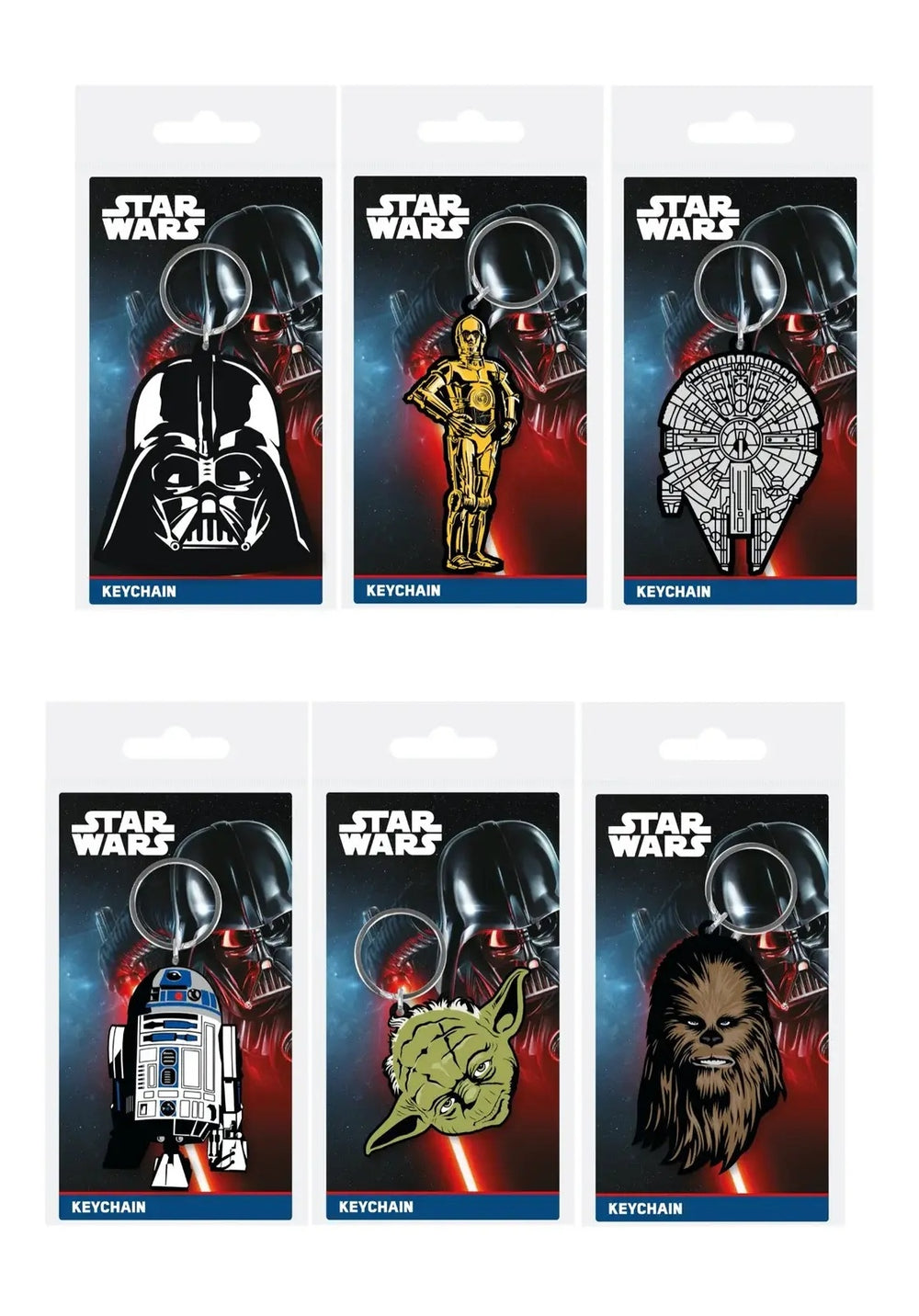 Star Wars Official Rubber 2D Keyrings - Anilas UK