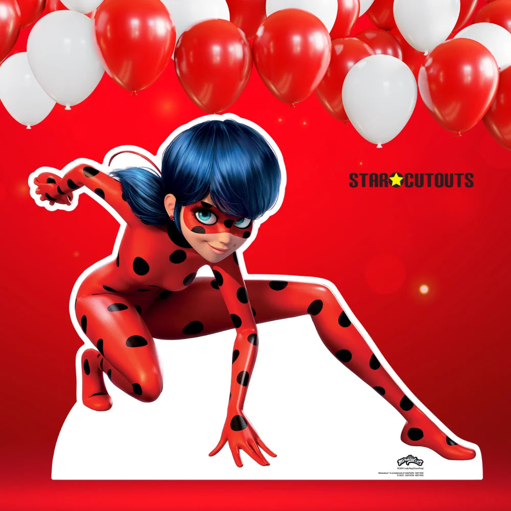 Lady Bug (Crouching) - Miraculous: Tales of Ladybug & Cat Noir Cardboard Cut Out Height 93cm