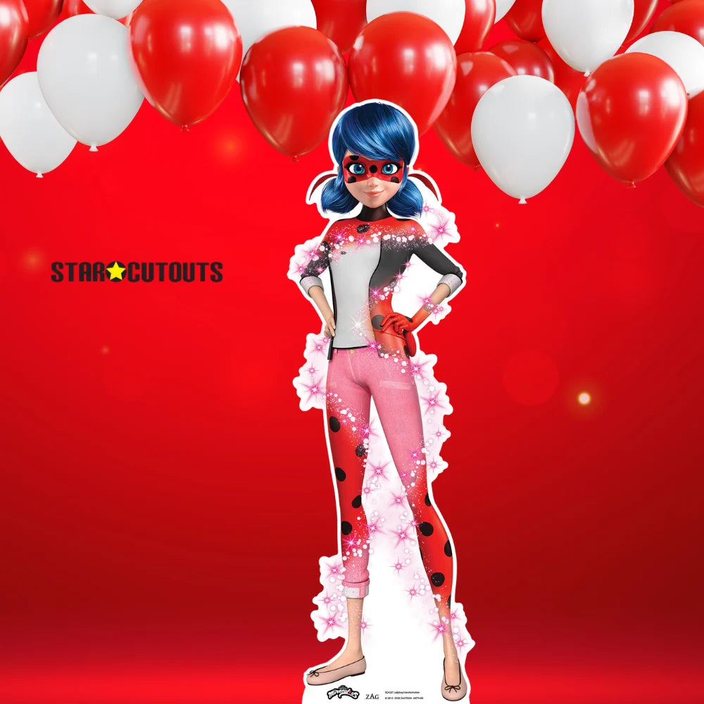 Ladybug Transformation Star Mini Cardboard Cut Out Height 88cm