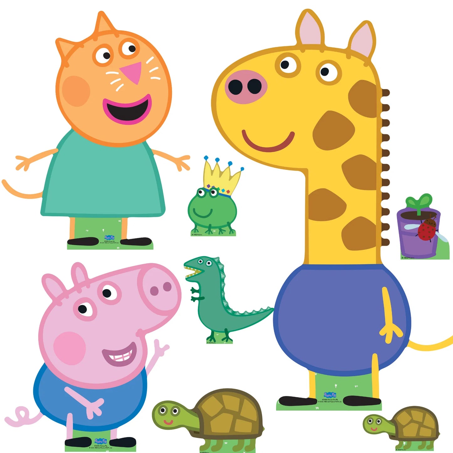 Gerald, George and Candy Cardboard Cutout Decoration Multi Pack Height 86cm