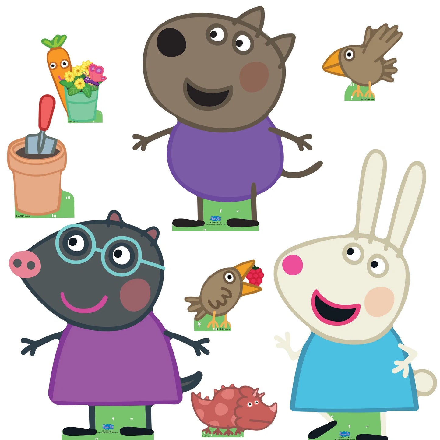 Peppa Pig - Rebecca, Danny and Molly Party Cardboard Cutouts  Height 75cm