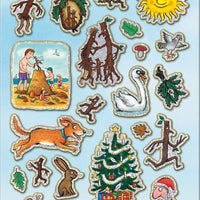 Stick Man Reusable Foiled Stickers - Anilas UK