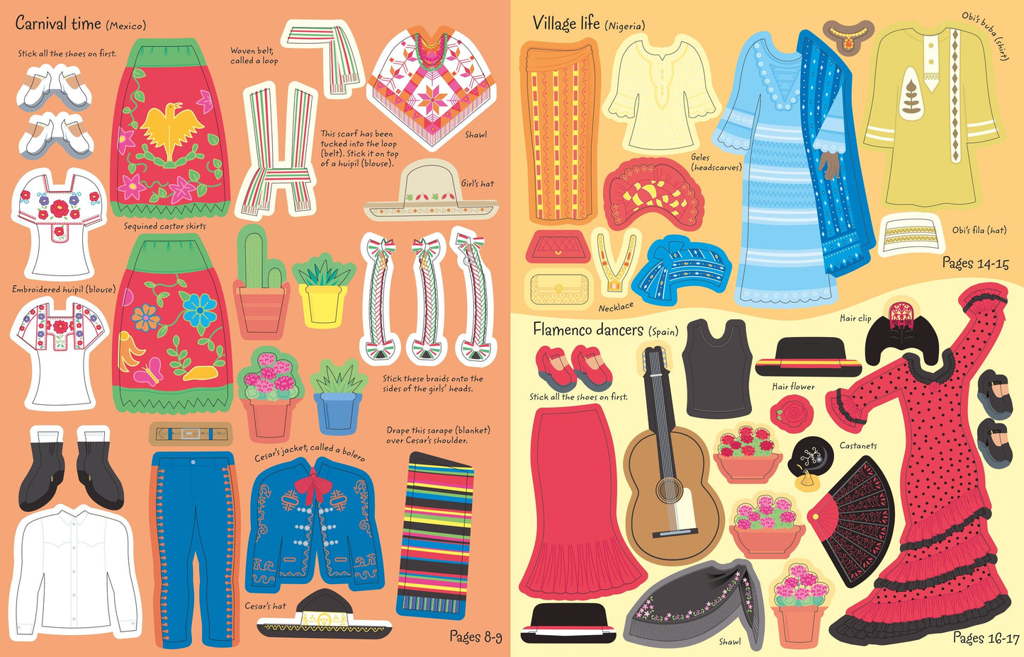 Sticker Dolly Dressing Around the World - Anilas UK