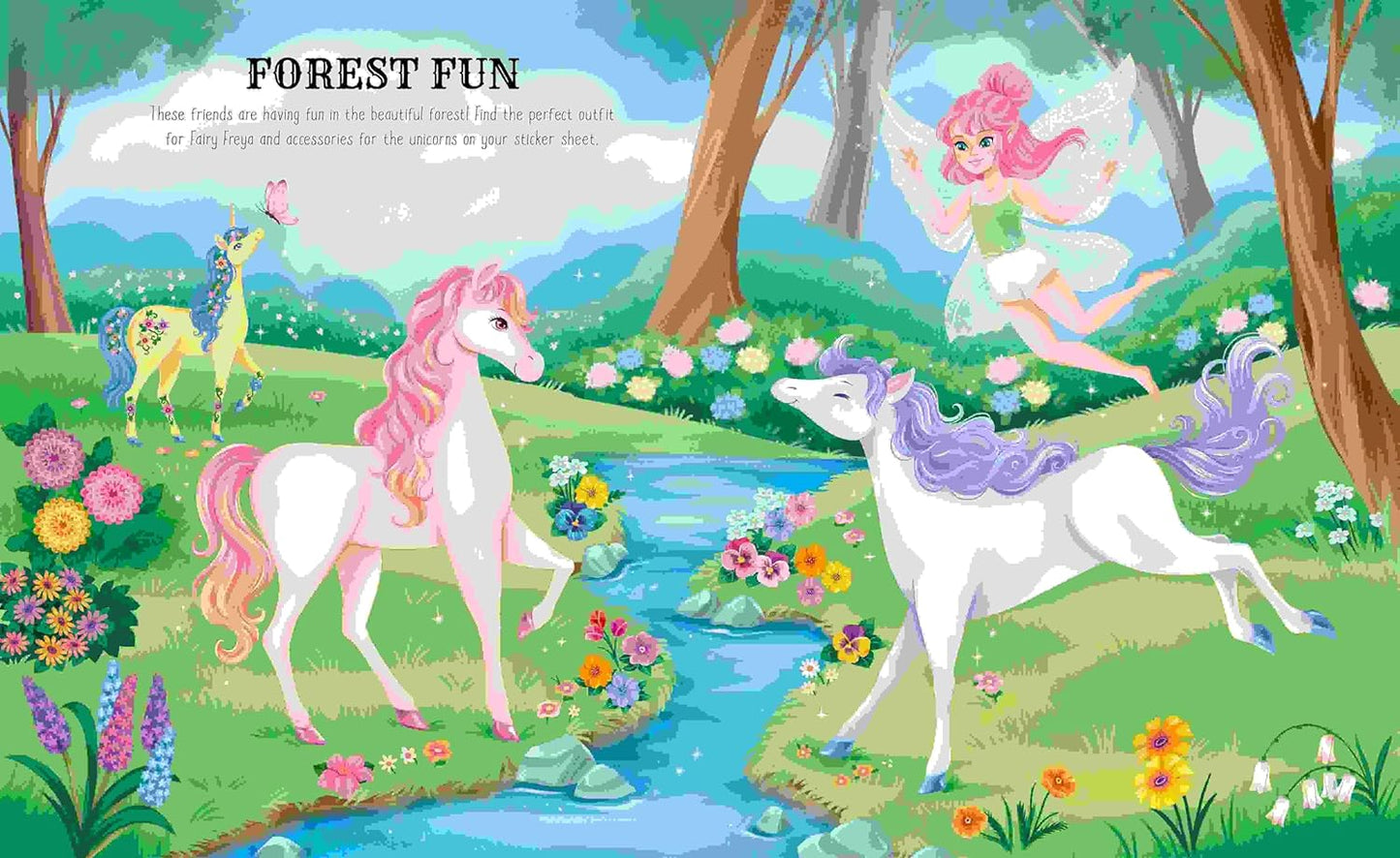 Sticker Dress-Up Unicorns: Decorate your own unicorns and other magical creatures with over 100 stickers - Anilas UK