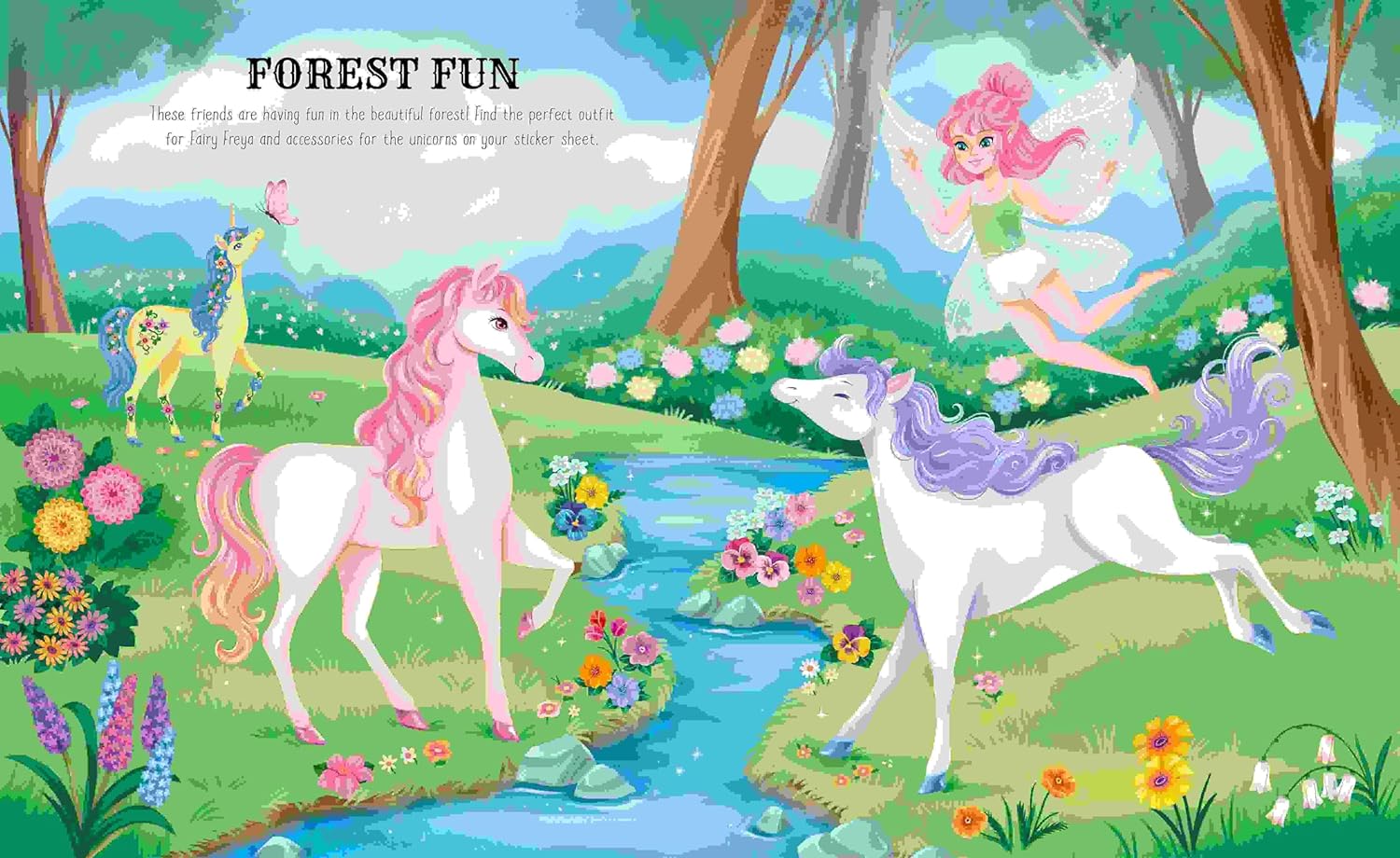 Sticker Dress-Up Unicorns: Decorate your own unicorns and other magical creatures with over 100 stickers - Anilas UK