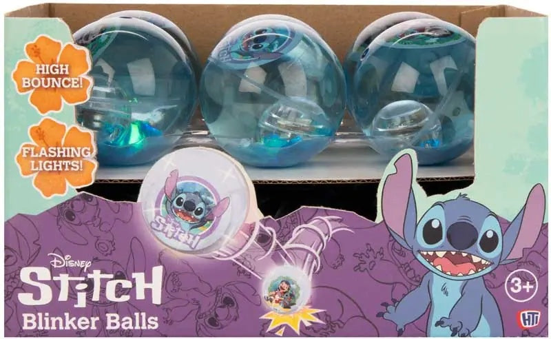 Disney Stitch Bouncy Ball  With Lights - Anilas UK