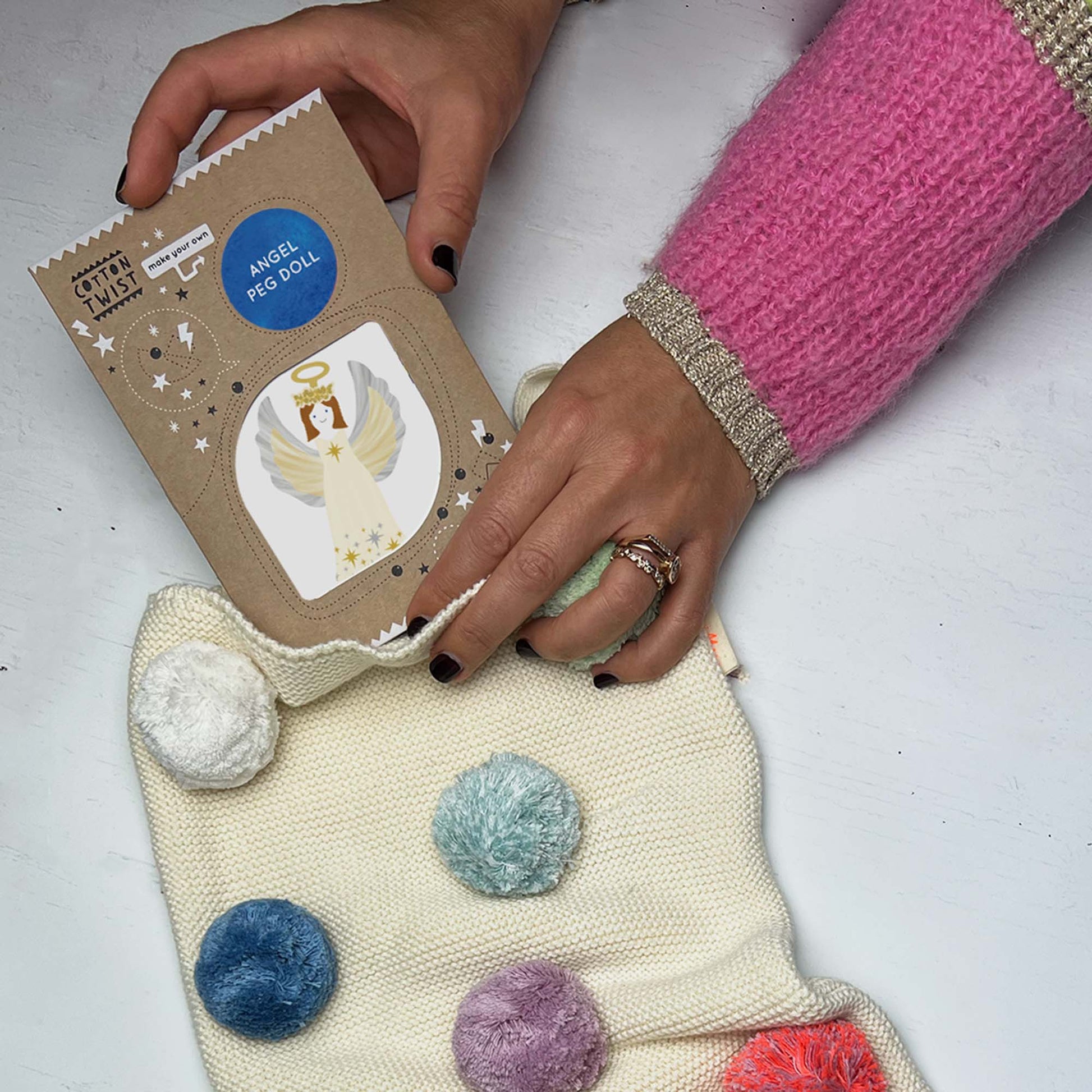 Make Your Own Christmas Angel Peg Doll - Anilas UK