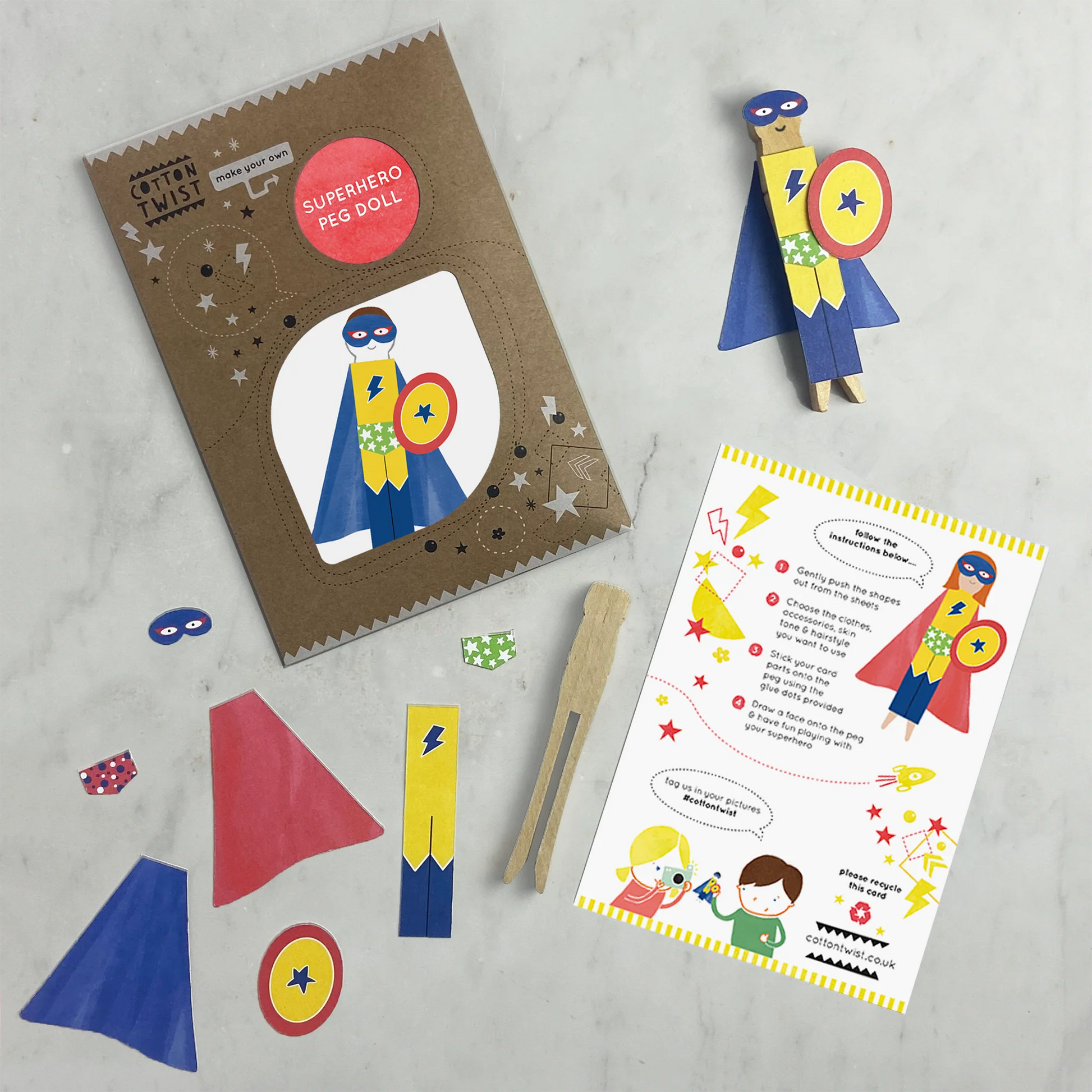Make Your Own Superhero Peg Doll - Anilas UK