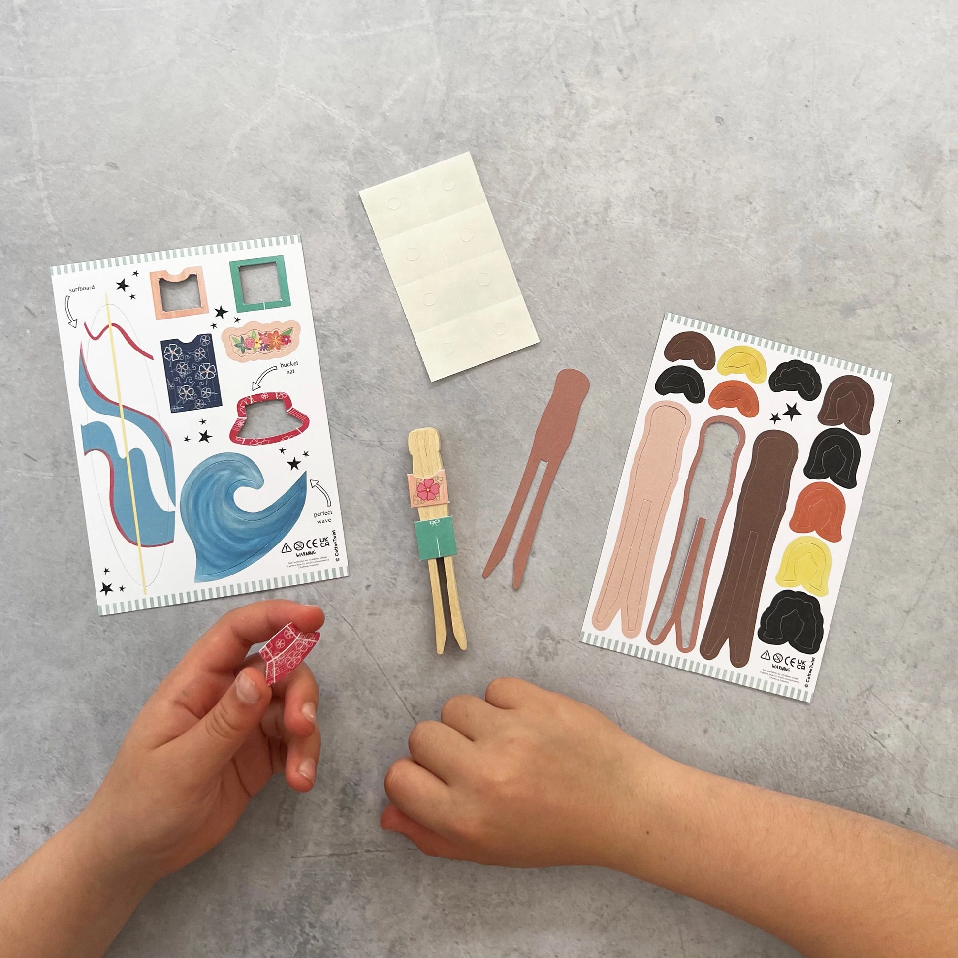 Make Your Own Surfer Peg Doll - Anilas UK