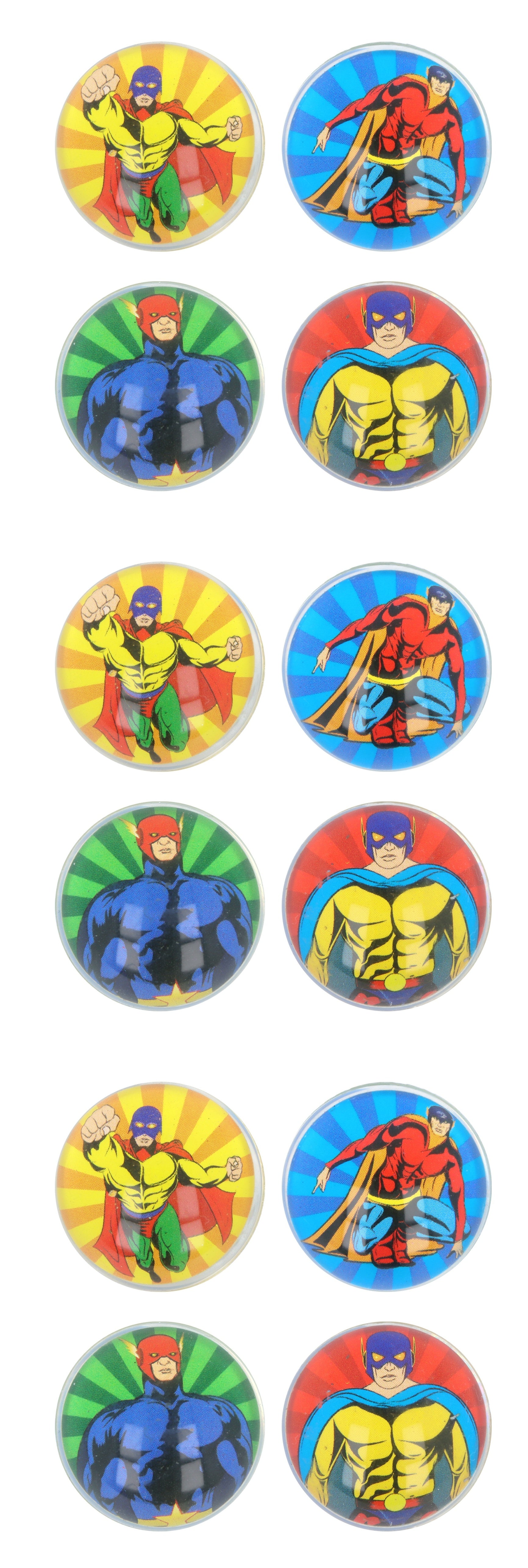Superhero Bouncy Balls (Set of 12) - Anilas UK