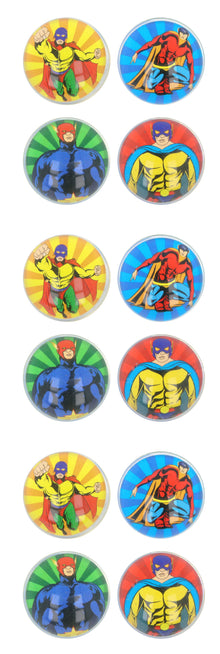 Superhero Bouncy Balls (Set of 12) - Anilas UK