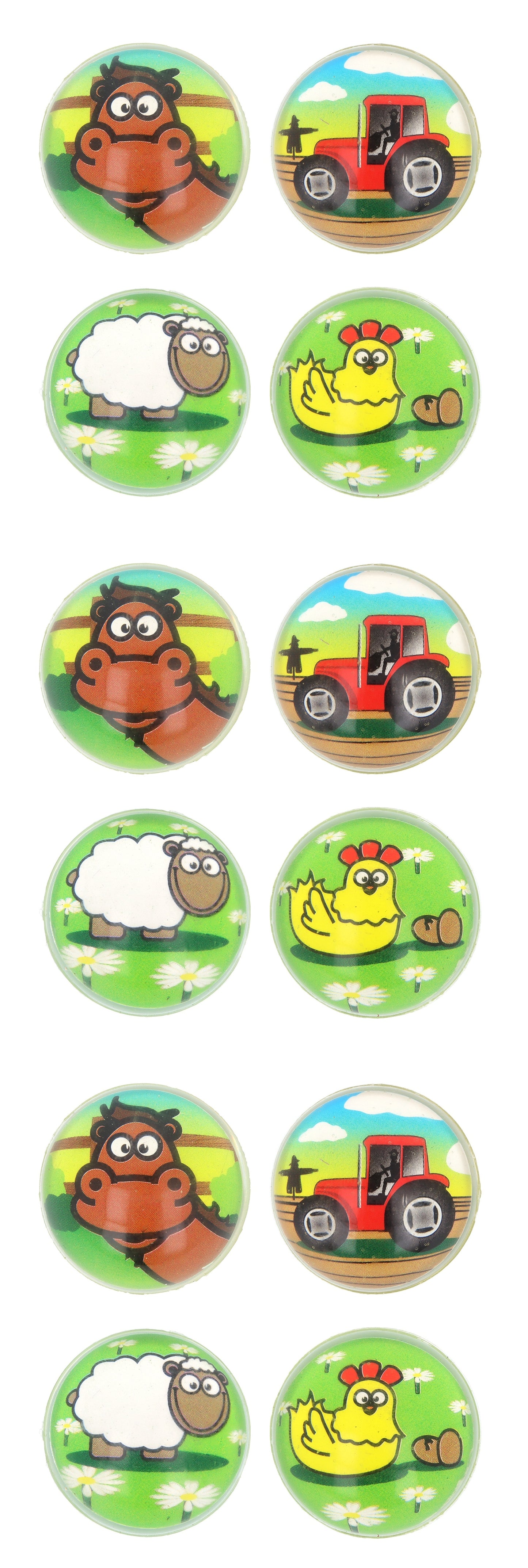Farm Bouncy Balls (Set of 12) - Anilas UK