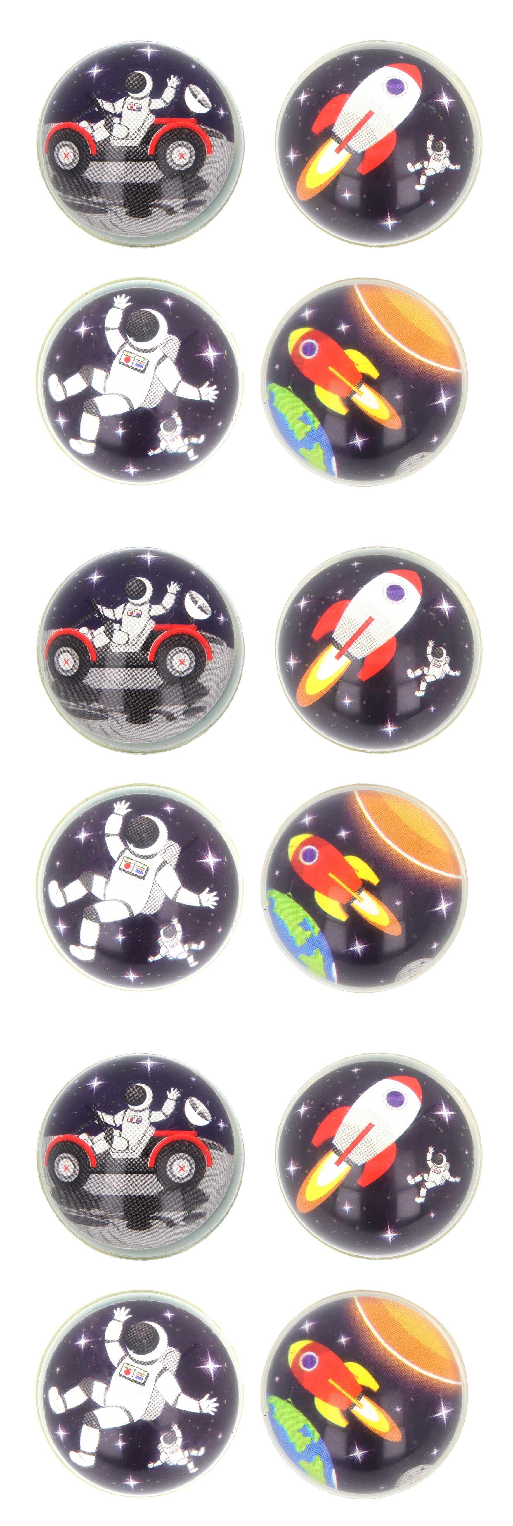 Space Bouncy Balls (Set of 12) - Anilas UK