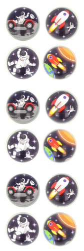 Space Bouncy Balls (Set of 12) - Anilas UK