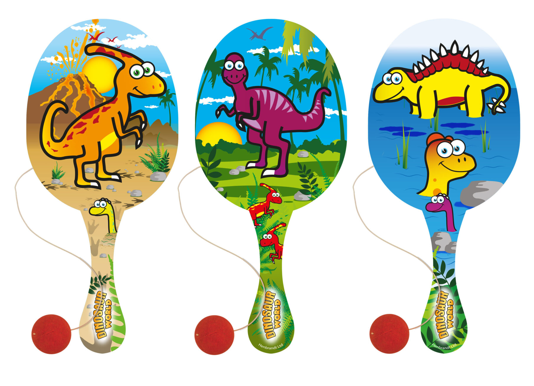 Wooden Dinosaur Biff Bats - Anilas UK