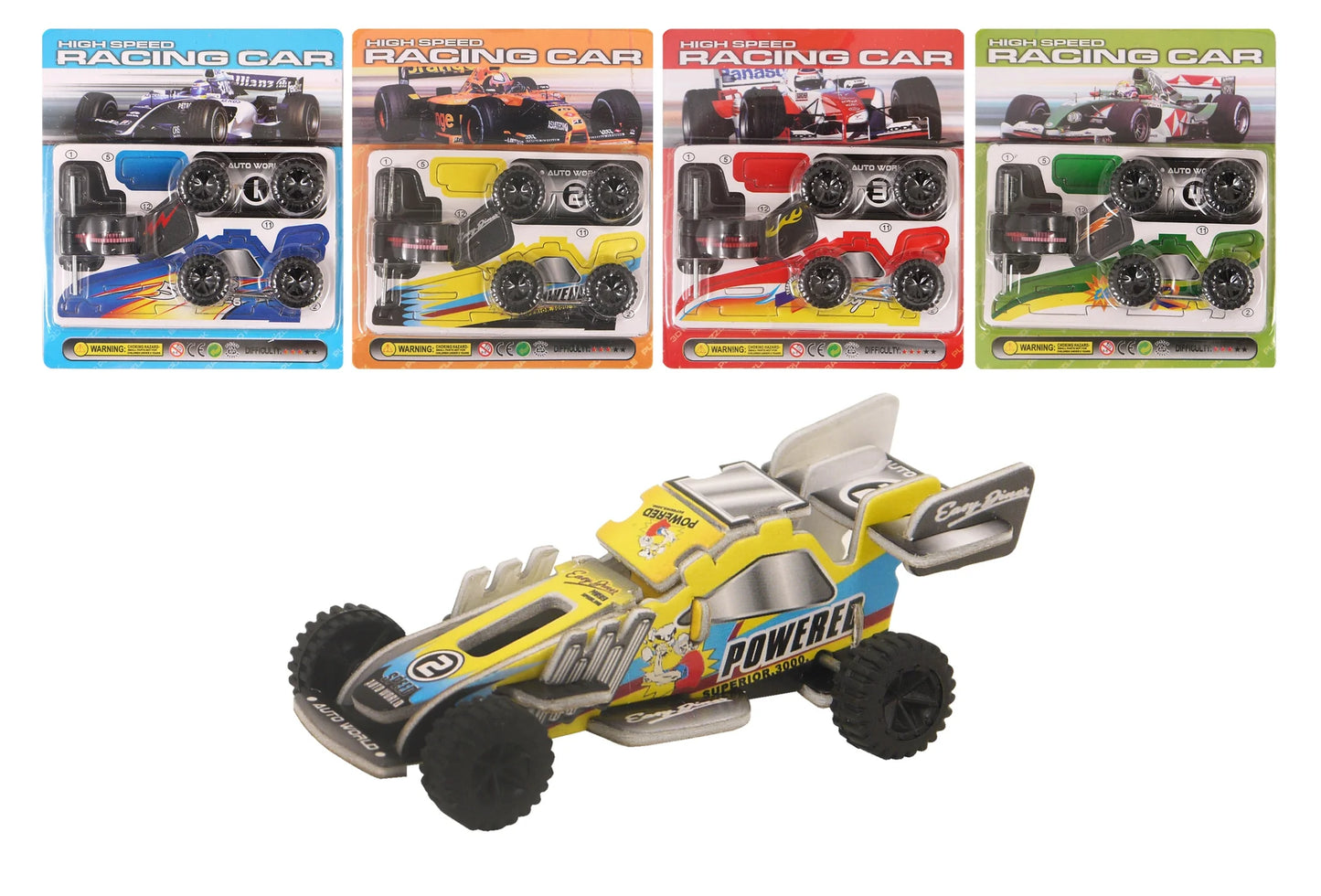 Self Assemble Pullback Racing Cars - Anilas UK