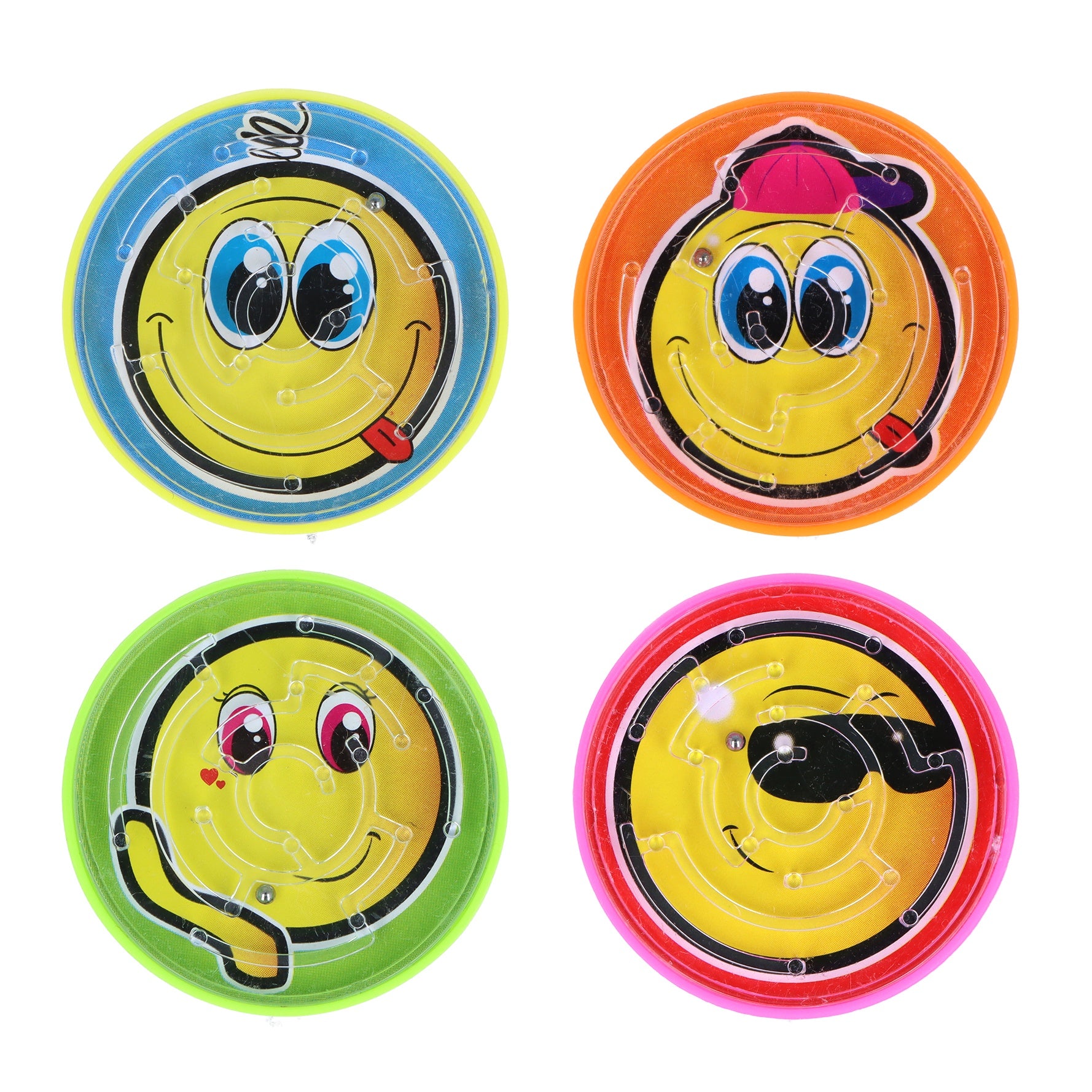 Mini Smiley Themed Round Mazes - Anilas UK