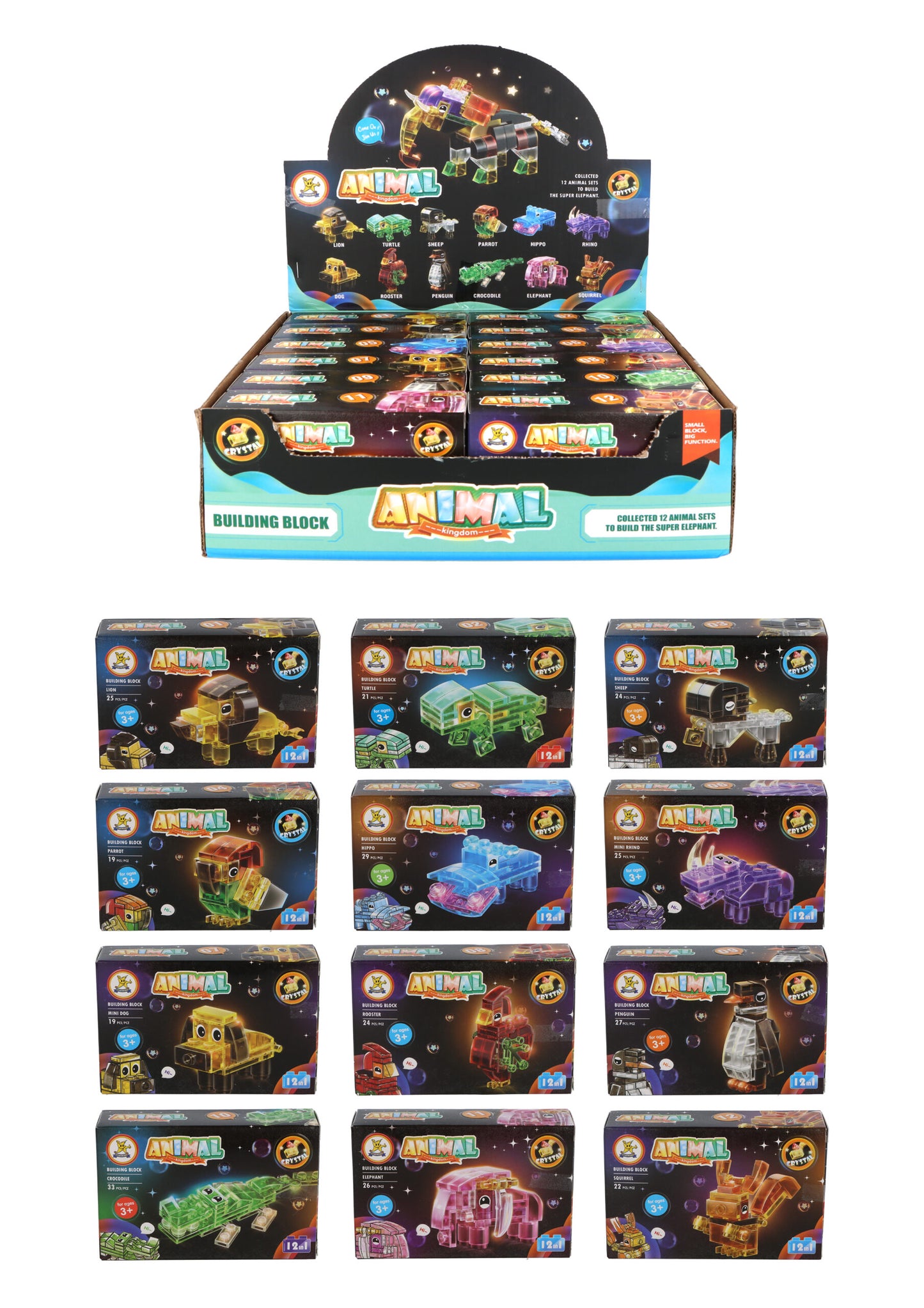 Transparent Animal Building Block Brick Kit - Anilas UK