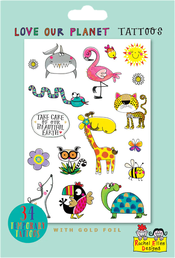 Love Our Planet Tattoos by Rachel Ellen Designs - Anilas UK