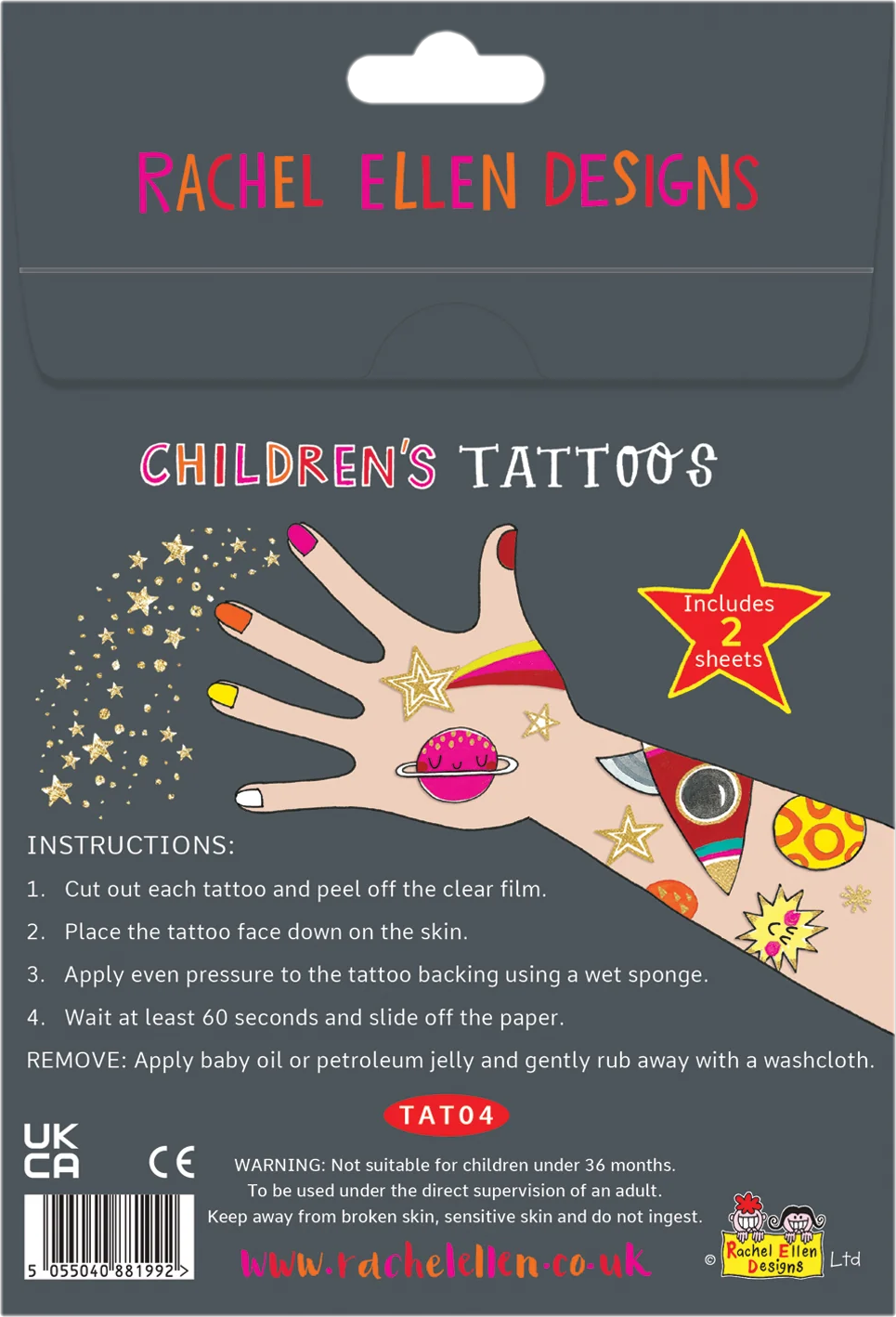 To the Moon Tattoos by Rachel Ellen Designs - Anilas UK