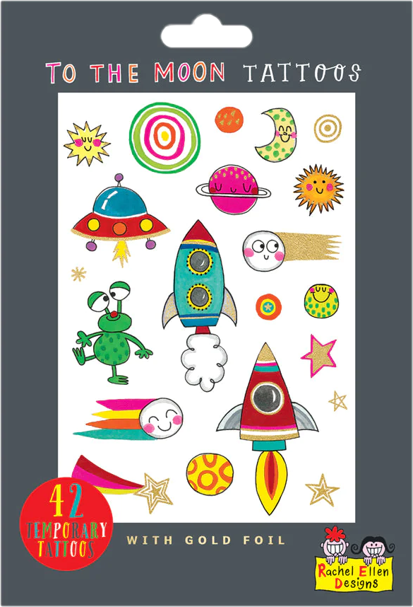 To the Moon Tattoos by Rachel Ellen Designs - Anilas UK