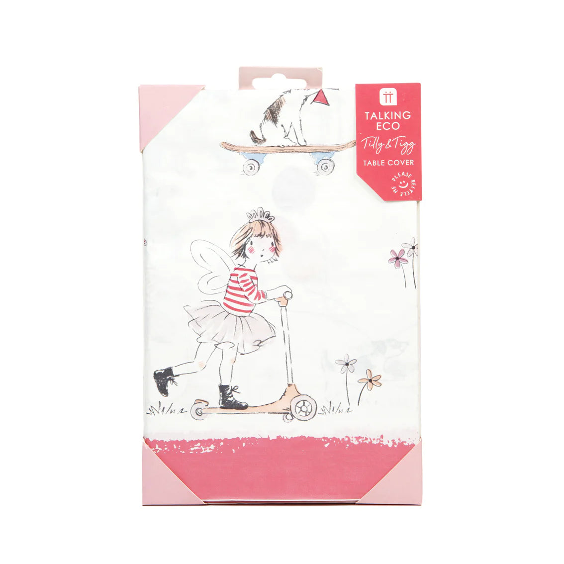 Tilly & Tigg Pink Recyclable Paper Table Cover - Anilas UK