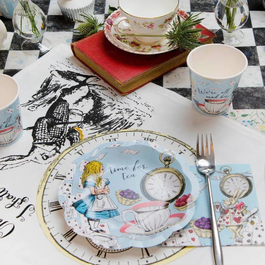Blue Alice in Wonderland Cocktail Napkin - 20 Pack - Anilas UK
