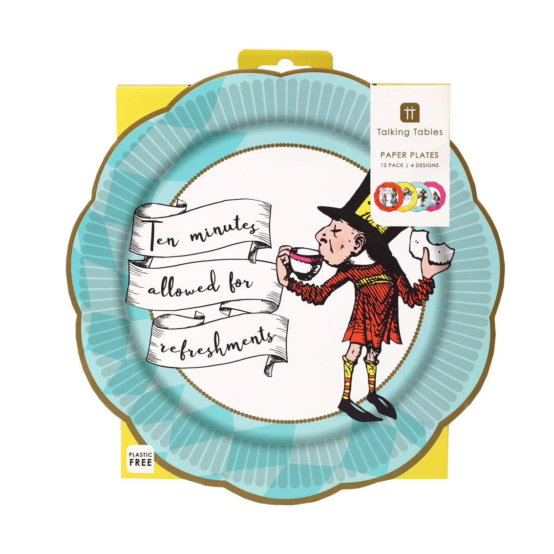 Truly Alice Bright Paper Plates - 23cm (12 Pack) - Anilas UK