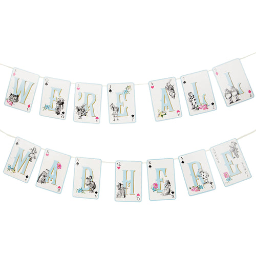 Alice in Wonderland 'We're All Mad Here' Paper Bunting - 3m - Anilas UK