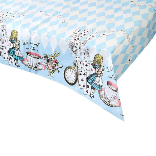 Blue Alice in Wonderland Paper Table Cover - Anilas UK