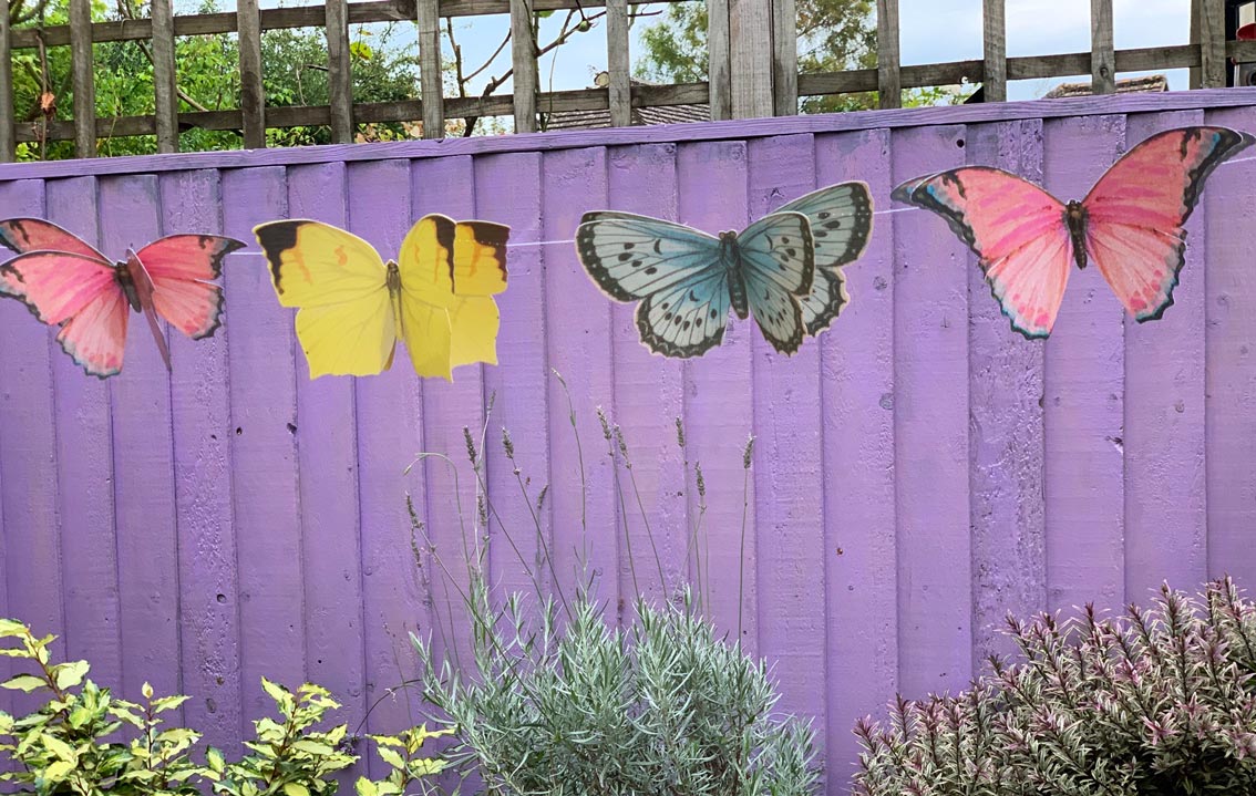 Colourful Butterfly Bunting - 2.5m - Anilas UK