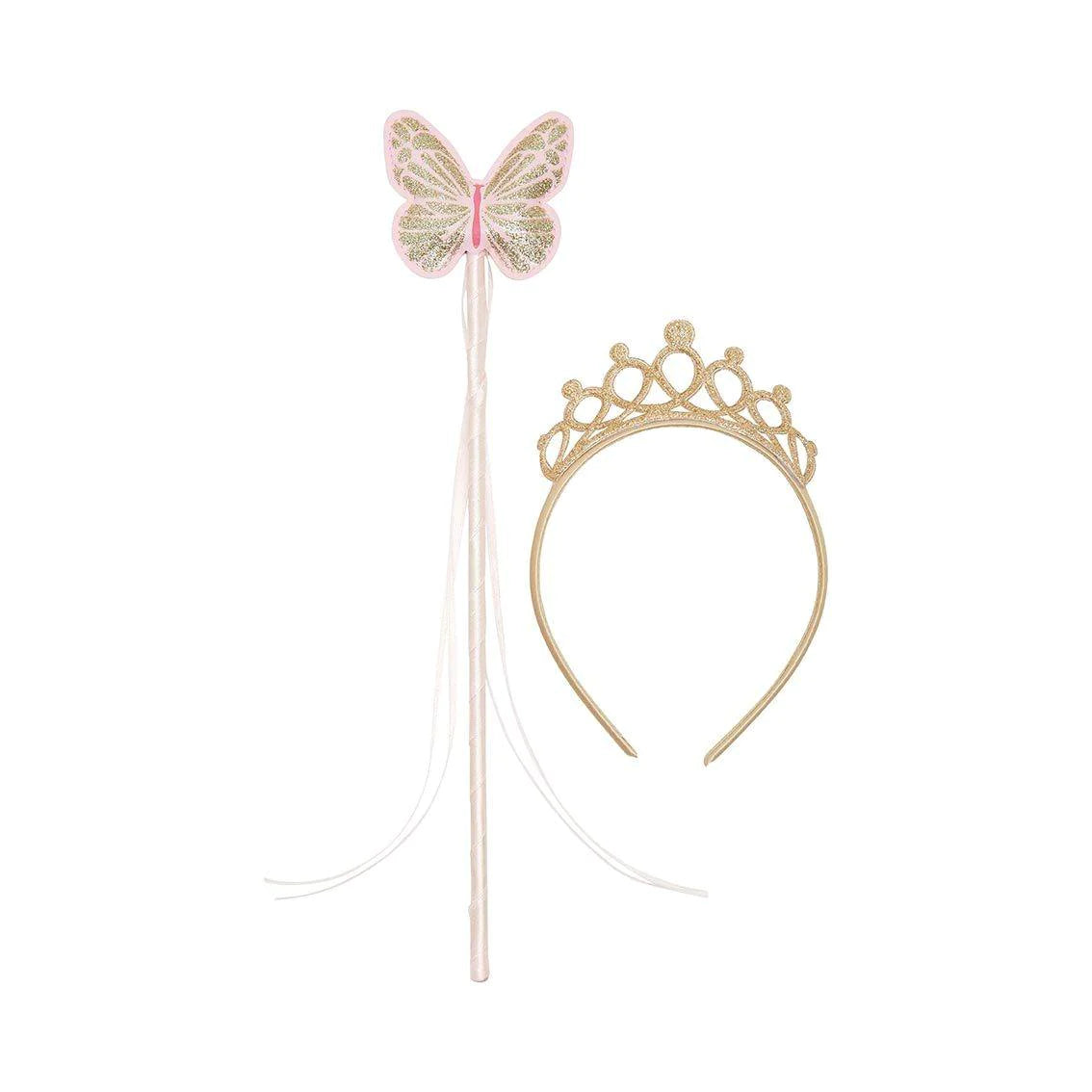 Children's Gold & Pink Fairy Wand & Tiara Set - Anilas UK