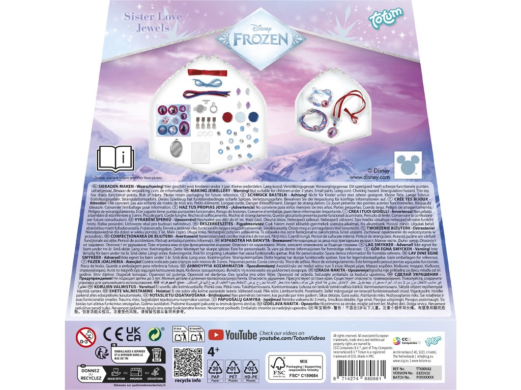 Frozen Sister Love Jewellery Craft Kit - Anilas UK