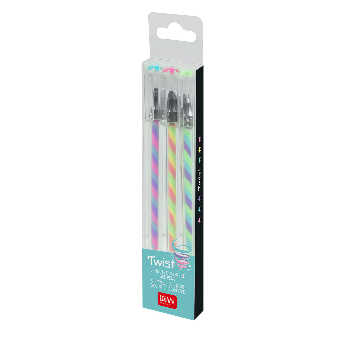Set of 3 Multicoloured Gel Pens - Twist - Anilas UK