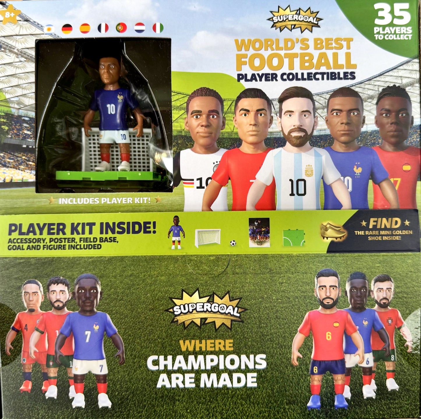 Supergoal Mundial Surprise Reveal Collectable Mini Football Figure Shoe Capsule