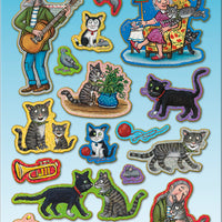 Tabby McTat Reusable Foiled Stickers - Anilas UK