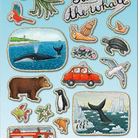 The Snail and the Whale Reusable Foiled Stickers - Anilas UK