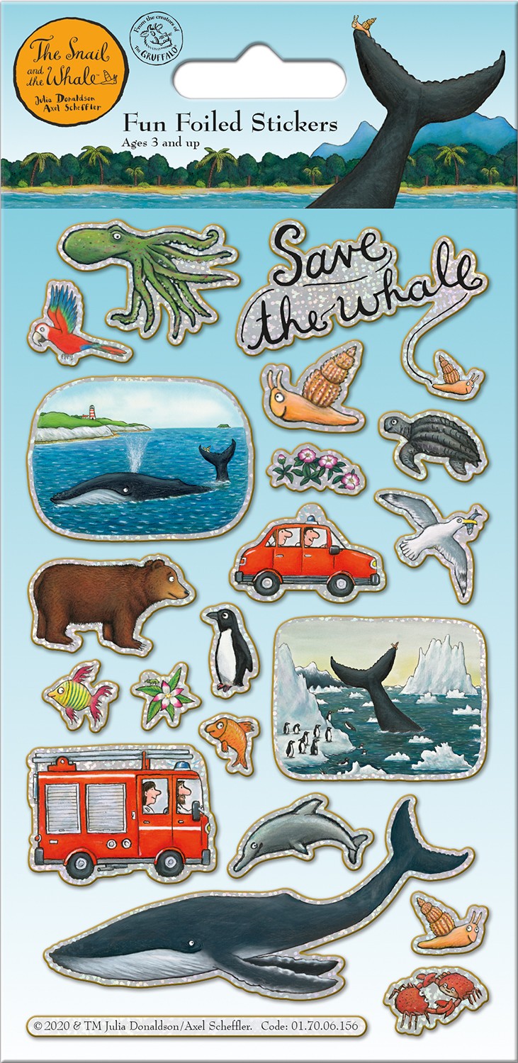 The Snail and the Whale Reusable Foiled Stickers - Anilas UK