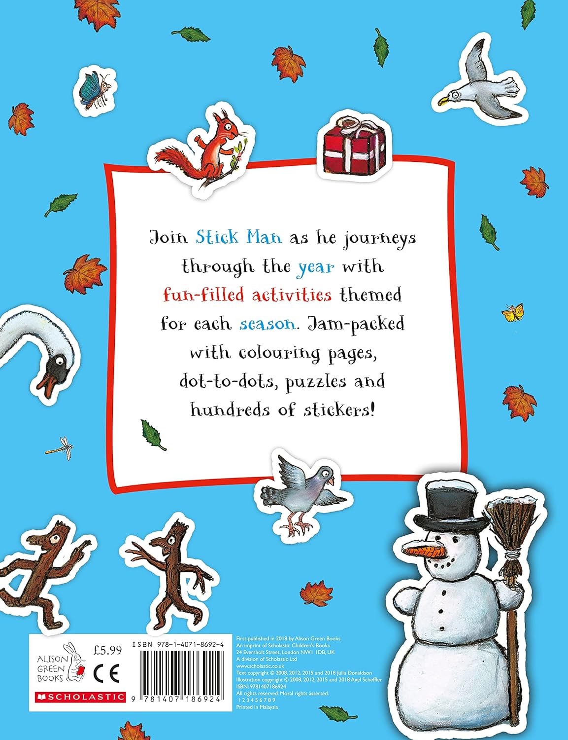 The Stick Man Sticker Activity Book - Anilas UK